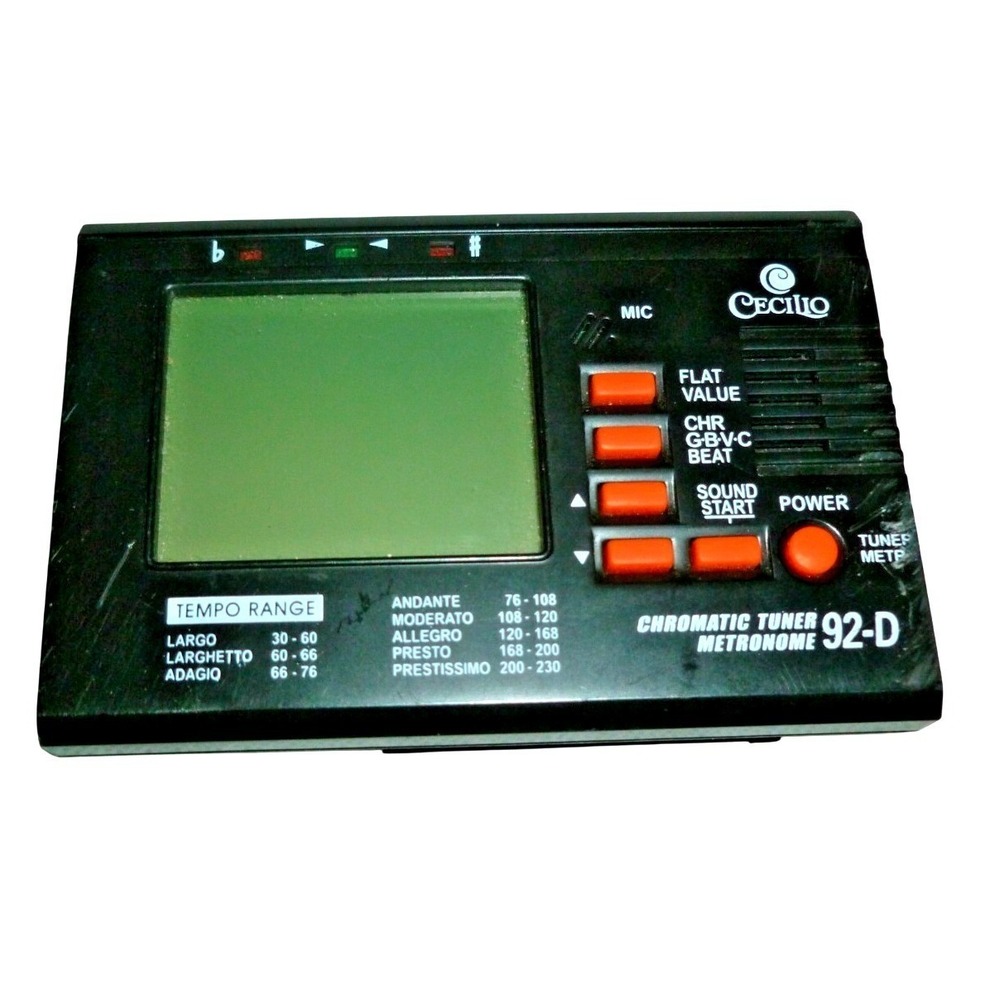 Cecilio 92-D‎ Chromatic Tuner Metronome Black Digital Music Instrument Accessory